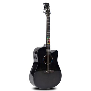 Foto 1 | Foto 1 | Guitarra Electroacústica Aureal AS-5DC BK color Negro Abeto Sólido y Caoba