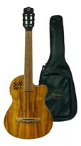 Guitarra Bamboo Pro Slim Koa 39 Con Eq Y Funda Acolchada