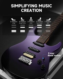 Foto 6 | Foto 6 | Guitarra Eléctrica Donner Dmt-66 99 Cm Con Funda Para Principiantes - Venta Internacional.