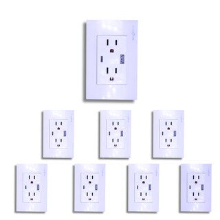 Foto 1 | Foto 1 | 10  Contactos de 4 Entradas Puerto Usb Tipo C Enchufe de Pared