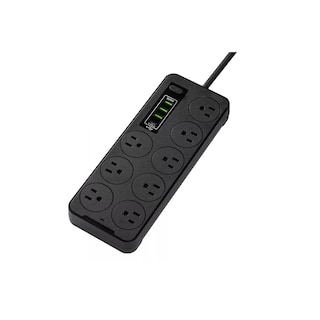 Foto 1 | Foto 1 | Regleta Cargador Multicontactos Premium Con 8 Salidas 3 Puertos Usb 1 Tipo C Eo Safe Imports Esi-14289 Negro