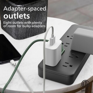 Foto 4 | Foto 4 | Regleta De Alimentación Con Protector Contra Sobretensiones Philips Ezfit De 8 Salidas, Color Negro - Venta Internacional.