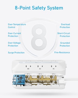 Foto 6 | Foto 6 | Power Strip Anker 10 En 1, 20 W, Usb C 6 Ac, 2 Usb A/2 Usb C, 5 Pies - Venta Internacional.