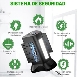 Foto 3 | Foto 3 | Torre Multicontactos Regleta 3m Con 9salidas 3usb Y 1tipo C Eo Safe Imports Esi-19120 Negro