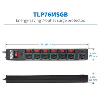 Foto 6 | Foto 6 | Protector Contra Sobretensiones Tripp Lite Tlp76msgb, 7 Enchufes - Venta Internacional.