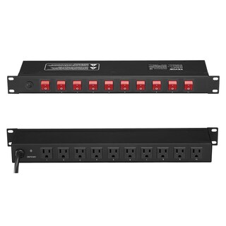 Foto 1 | Foto 1 | Power Strip Vevor, 10 Salidas, Horizontal, 1u, Montaje En Rack, Pdu, 15 A - Venta Internacional.