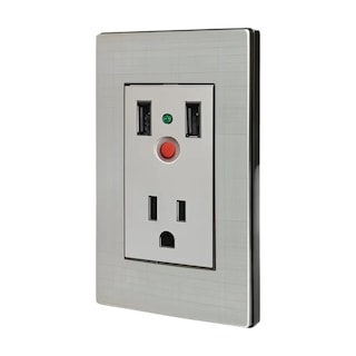Foto 1 | Foto 1 | Placa De Acero Inxidable 1 Conta + 2 Entradas Usb Adir 4683