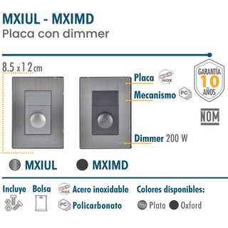 Foto 3 | Foto 3 | Control De Intensidad De Luz Ventdepot Mxiul-003 3 Piezas Plateado