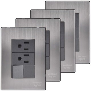 Foto 1 | Foto 1 | Placa Apagador Pared Ventdepot Mxioo-004 4 Piezas Plateado