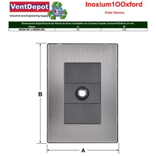 Foto 5 | Foto 5 | Placa De Pared Cable Coaxial Ventdepot Mxiin-002 2 Piezas Plateado