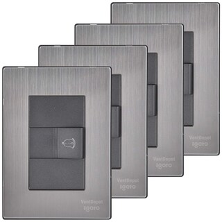 Foto 1 | Foto 1 | Timbre Placa Armada Ventdepot Mxius-004 4 Piezas Plateado