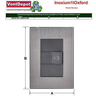 Foto 5 | Foto 5 | Timbre Placa Armada Ventdepot Mxius-004 4 Piezas Plateado