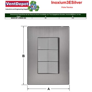 Foto 5 | Foto 5 | Placas Con Apagadores Escalera Ventdepot Mxiie-006 10 Piezas Plateado