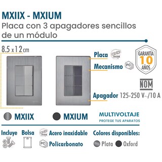 Foto 3 | Foto 3 | Apagadores De Pared Ventdepot Mxiix-001 1 Pieza Plateado