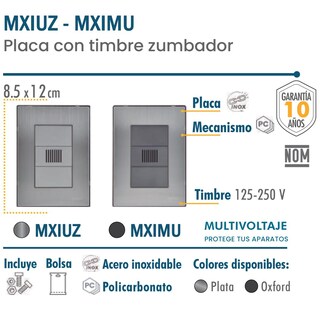 Foto 3 | Foto 3 | Timbre Zumbador Ventdepot Mximu-001 1 Pieza Plateado