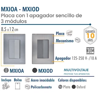 Foto 3 | Foto 3 | Placa De Pared Ventdepot Mxioa-001 1 Pieza Plateado
