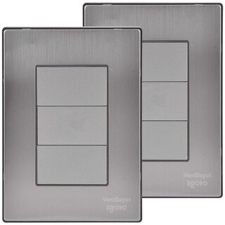 Foto 1 | Foto 1 | Placas Ciegas Ventdepot Mxiim-002 2 Piezas Plateado