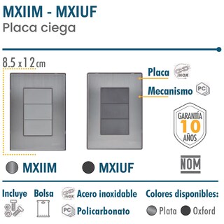 Foto 3 | Foto 3 | Placas Ciegas Ventdepot Mxiim-002 2 Piezas Plateado