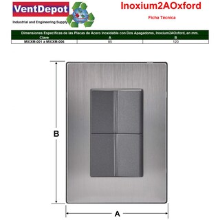 Foto 5 | Foto 5 | Apagador De Pared Ventdepot Mxixm-001 1 Pieza Plateado