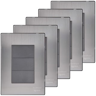Foto 2 | Foto 2 | Placa Ciega Duradera Ventdepot Mxiuf-005 5 Piezas Plateado