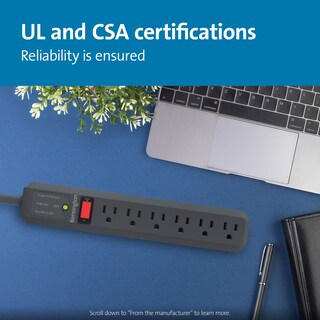 Foto 5 | Foto 5 | Power Strip Kensington Guardian De 6 Enchufes 4 5 M Con Protector Contra Sobretensiones - Venta Internacional.