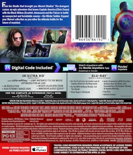 Foto 2 | Foto 2 | Blu-ray Disney Capitán América: El Soldado De Invierno - Venta Internacional.