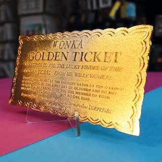 Foto 5 | Foto 5 | Réplica Del Billete Dorado De Tamaño Completo De Willy Wonka Collector's - Venta Internacional.