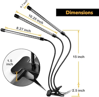 Foto 4 | Foto 4 | Luz Led Para Cultivo Ipower, 3 Cabezales, Espectro Rojo Y Azul Con Temporizador - Venta Internacional.