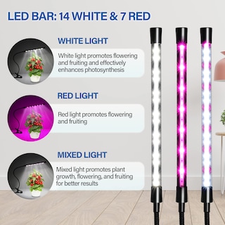 Foto 5 | Foto 5 | Luz Led De Cultivo Ipower 21 De Espectro Completo Para Plantas De Interior, Paquete De 2 - Venta Internacional.