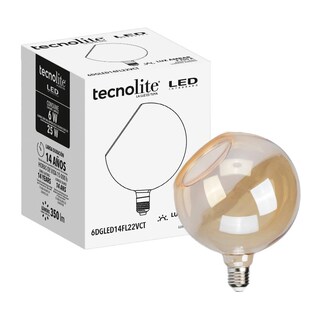 Foto 3 | Foto 3 | Foco Globo Led Tecnolite Filamento 6w Irc 90 Luz Ámbar