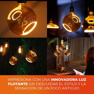 Foto 5 | Foto 5 | Foco Globo Led Tecnolite Filamento 6w Irc 90 Luz Ámbar