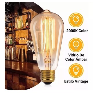 Foto 2 | Foto 2 | Set Focos Vintage LED Bombillas Eo Safe Imports Esi-10357 Beige 6 PZAS