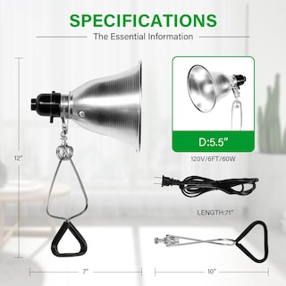 Foto 2 | Foto 2 | Lámpara Clamp Simple Deluxe Con Reflector De 5.5 Pulgadas Y 60 W - Venta Internacional.