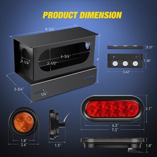 Foto 2 | Foto 2 | Kit De Carcasas Para Cajas De Luz Para Remolque Nilight Con Licencia De 3 Led - Venta Internacional.