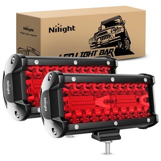 Foto 1 | Foto 1 | Lámpara Led Nilight, 6,5 Pulgadas, Triple Fila Roja, 120 W, 2 Unidades - Venta Internacional.