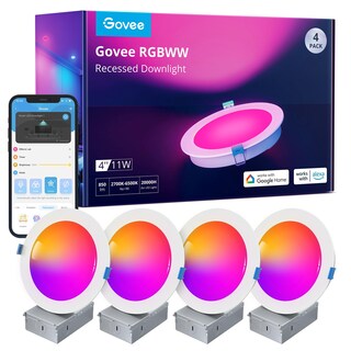 Foto 1 | Foto 1 | Lámpara Empotrada Inteligente Govee De 10 Cm, Led Rgbww, 850 Lm, Paquete De 4 - Venta Internacional.