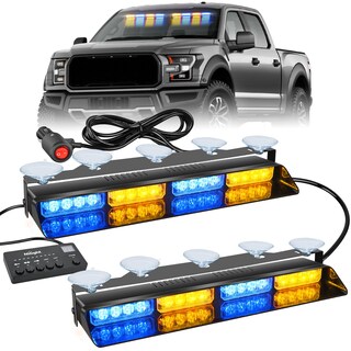 Foto 1 | Foto 1 | Luces Estroboscópicas De Emergencia Para Salpicadero Nilight 32 Led, Color Ámbar Azul - Venta Internacional.
