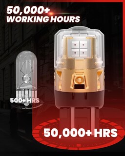 Foto 6 | Foto 6 | Bombillas Led Lasfit L2 7440 7443, Luces Traseras De Freno Rojas, 2 Unidades - Venta Internacional.