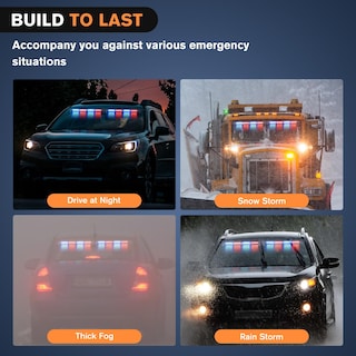 Foto 7 | Foto 7 | Luces Estroboscópicas De Emergencia Para Salpicadero, 32 Led, Rojo Y Azul - Venta Internacional.