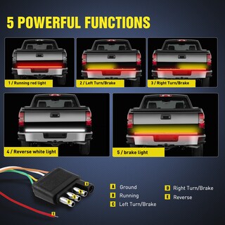 Foto 3 | Foto 3 | Barra De Luces Laterales Para Portón Trasero Para Camión, Nilight Tr-03, Fila 60 - Venta Internacional.