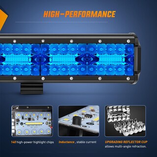 Foto 3 | Foto 3 | Barra De Luces Led Nilight De 20 Pulgadas, Azul, Triple Fila, 420 W, Spot & Flood - Venta Internacional.