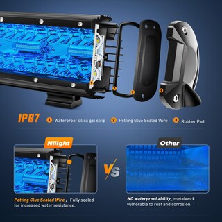 Foto 4 | Foto 4 | Barra De Luces Led Nilight De 20 Pulgadas, Azul, Triple Fila, 420 W, Spot & Flood - Venta Internacional.
