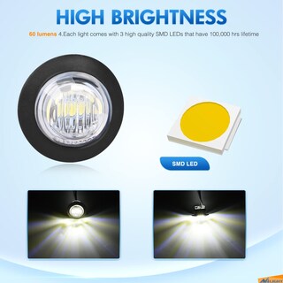 Foto 4 | Foto 4 | Lámpara Led Nilight Redonda Para Vehículos, 10 Unidades, 3/4 Pulgadas - Venta Internacional.