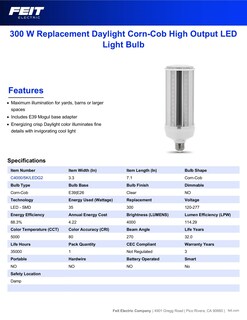 Foto 5 | Foto 5 | Bombilla Led Feit Electric C4000/5k/ledg2 35 W 5000 K - Venta Internacional