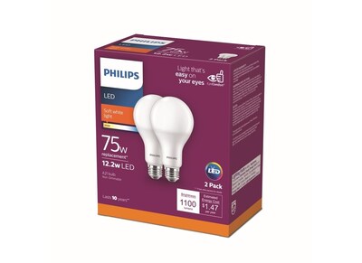 Foto 1 | Foto 1 | Bombilla Led Philips A21 75 W 2700 K Paquete De 2 - Venta Internacional.