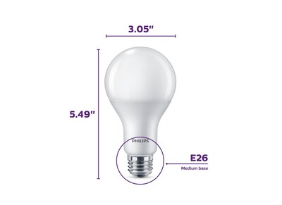 Foto 2 | Foto 2 | Bombilla Led Philips A21 75 W 2700 K Paquete De 2 - Venta Internacional.