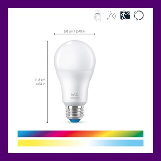 Foto 2 | Foto 2 | Bombilla Inteligente Wiz Led A Todo Color A19 9 W 800 Lúmenes E26 1 Paquete - Venta Internacional.