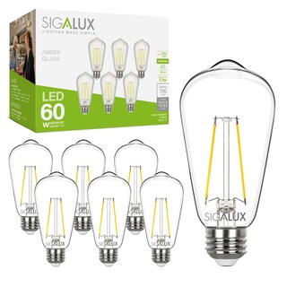 Foto 1 | Foto 1 | Paquete De 6 Bombillas Led Edison Sigalux Ecobright St58 De 7 7 W - Venta Internacional.