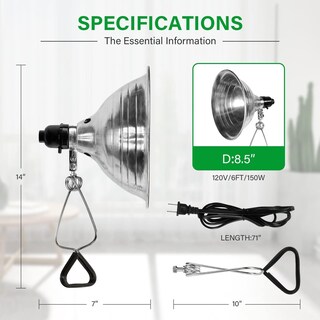 Foto 2 | Foto 2 | Enchufe De Lámpara Tipo Pinza Simple Deluxe Con Reflector De 8.5 Pulgadas - Venta Internacional.