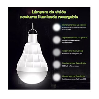 Foto 3 | Foto 3 | Set Foco Portátil Led con Gancho Eo Safe Imports ESI-9526 Blanco USB Recargables 10 Piezas